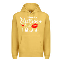 Antique Gold i kissed an electrician and i liked it for girlfriend wife pullover ho Premium Hoodie - linhVisuals