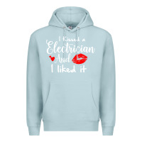 Blue Mist i kissed an electrician and i liked it for girlfriend wife pullover ho Premium Hoodie - linhVisuals