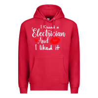 Cardinal i kissed an electrician and i liked it for girlfriend wife pullover ho Premium Hoodie - linhVisuals