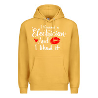 Mustard i kissed an electrician and i liked it for girlfriend wife pullover ho Premium Hoodie - linhVisuals