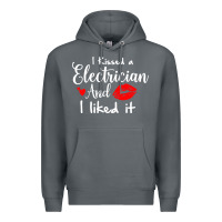 Rock i kissed an electrician and i liked it for girlfriend wife pullover ho Premium Hoodie - linhVisuals