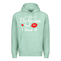 Seafoam i kissed an electrician and i liked it for girlfriend wife pullover ho Premium Hoodie - linhVisuals