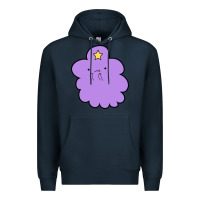 Navy lumpy space  adventure time Premium Hoodie - linhVisuals