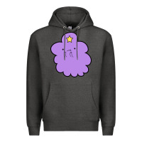 Charcoal Heather lumpy space  adventure time Premium Hoodie - linhVisuals