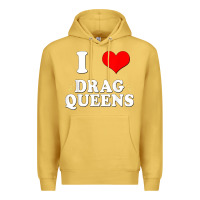 Antique Gold i love drag queens  i heart drag queens t shirt Premium Hoodie - linhVisuals