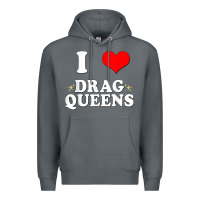 Rock i love drag queens  i heart drag queens t shirt Premium Hoodie - linhVisuals