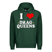 Sports Green i love drag queens  i heart drag queens t shirt Premium Hoodie - linhVisuals