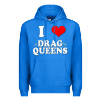 True Royal i love drag queens  i heart drag queens t shirt Premium Hoodie - linhVisuals