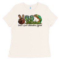 Bone Peace Love Chameleon Lizard Ladies Tee - LillyAllenDesigns