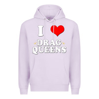 Lilac i love drag queens  i heart drag queens t shirt Premium Hoodie - linhVisuals