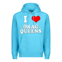 Ocean Blue i love drag queens  i heart drag queens t shirt Premium Hoodie - linhVisuals
