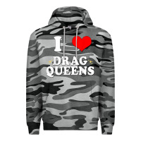 Slate Camo i love drag queens  i heart drag queens t shirt Premium Hoodie - linhVisuals