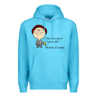 Ocean Blue this is my cup of i give a sh!t oh look it’s empty t shirt Premium Hoodie - linhVisuals