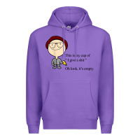 Purple this is my cup of i give a sh!t oh look it’s empty t shirt Premium Hoodie - linhVisuals