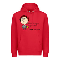 Red this is my cup of i give a sh!t oh look it’s empty t shirt Premium Hoodie - linhVisuals