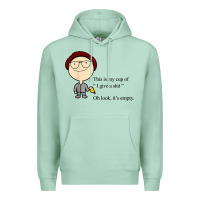 Seafoam this is my cup of i give a sh!t oh look it’s empty t shirt Premium Hoodie - linhVisuals