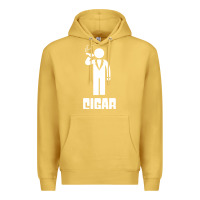 Antique Gold cigar smoker Premium Hoodie - linhVisuals