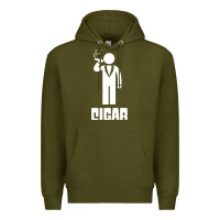 Army Green cigar smoker Premium Hoodie - linhVisuals