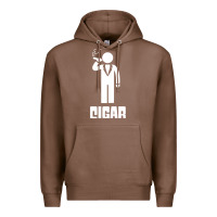 Chestnut cigar smoker Premium Hoodie - linhVisuals