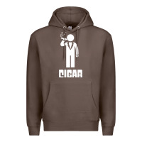 Coffee cigar smoker Premium Hoodie - linhVisuals