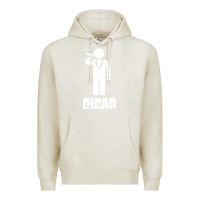 Oatmeal Heather cigar smoker Premium Hoodie - linhVisuals