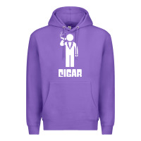 Purple cigar smoker Premium Hoodie - linhVisuals