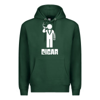 Sports Green cigar smoker Premium Hoodie - linhVisuals