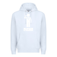White cigar smoker Premium Hoodie - linhVisuals