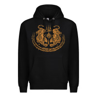 Black twin tiger sak yant tattoo muay thai thailand martial art tank top Premium Hoodie - linhVisuals