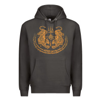 Smoke twin tiger sak yant tattoo muay thai thailand martial art tank top Premium Hoodie - linhVisuals