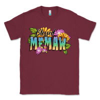 Burgundy Blessed memaw Mother's Day Classic Tee - FaDigitalArtStudio