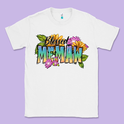 Blessed Memaw Mother's Day Classic Tee Designed By Fadigitalartstudio