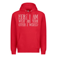 Red here i am what are your other 2 wishes Premium Hoodie - linhVisuals