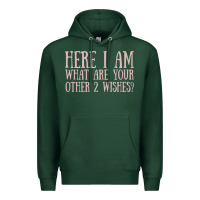 Sports Green here i am what are your other 2 wishes Premium Hoodie - linhVisuals
