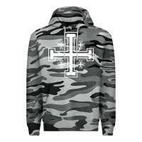 Slate Camo crusader cross of jerusalem knights templa Premium Hoodie - linhVisuals