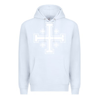 White crusader cross of jerusalem knights templa Premium Hoodie - linhVisuals