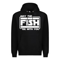 Black May The Fish Be With You Fishing3 Premium Hoodie - linhVisuals