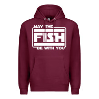 Burgundy May The Fish Be With You Fishing3 Premium Hoodie - linhVisuals