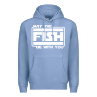 Colony Blue May The Fish Be With You Fishing3 Premium Hoodie - linhVisuals