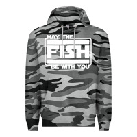 Slate Camo May The Fish Be With You Fishing3 Premium Hoodie - linhVisuals