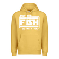 Antique Gold May The Fish Be With You Fishing3 Premium Hoodie - linhVisuals