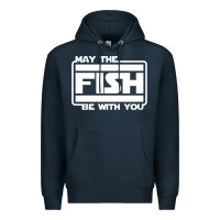 Navy May The Fish Be With You Fishing3 Premium Hoodie - linhVisuals