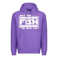 Purple May The Fish Be With You Fishing3 Premium Hoodie - linhVisuals