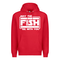 Red May The Fish Be With You Fishing3 Premium Hoodie - linhVisuals