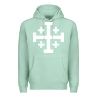 Seafoam crusader cross of jerusalem Premium Hoodie - linhVisuals