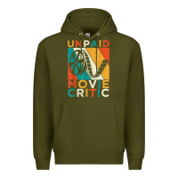 Army Green unpaid movie critic shirt film cinema motion picture fan t shirt Premium Hoodie - linhVisuals
