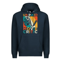 Navy unpaid movie critic shirt film cinema motion picture fan t shirt Premium Hoodie - linhVisuals