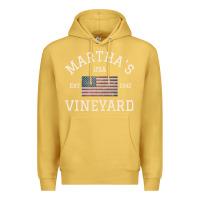 Antique Gold martha's vineyard massachusetts american flag usa vintage pullover hoo Premium Hoodie - linhVisuals