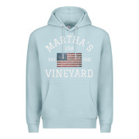 Blue Mist martha's vineyard massachusetts american flag usa vintage pullover hoo Premium Hoodie - linhVisuals
