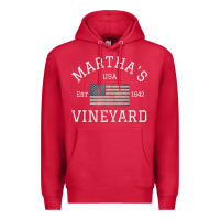 Cardinal martha's vineyard massachusetts american flag usa vintage pullover hoo Premium Hoodie - linhVisuals